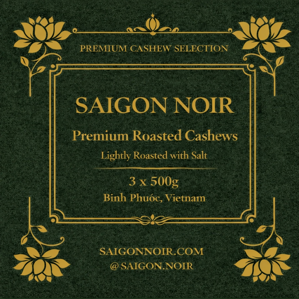 Imperial Bundle | 1.5kg (3×500g) W180 Premium Vietnamese Cashews | Saigon Noir